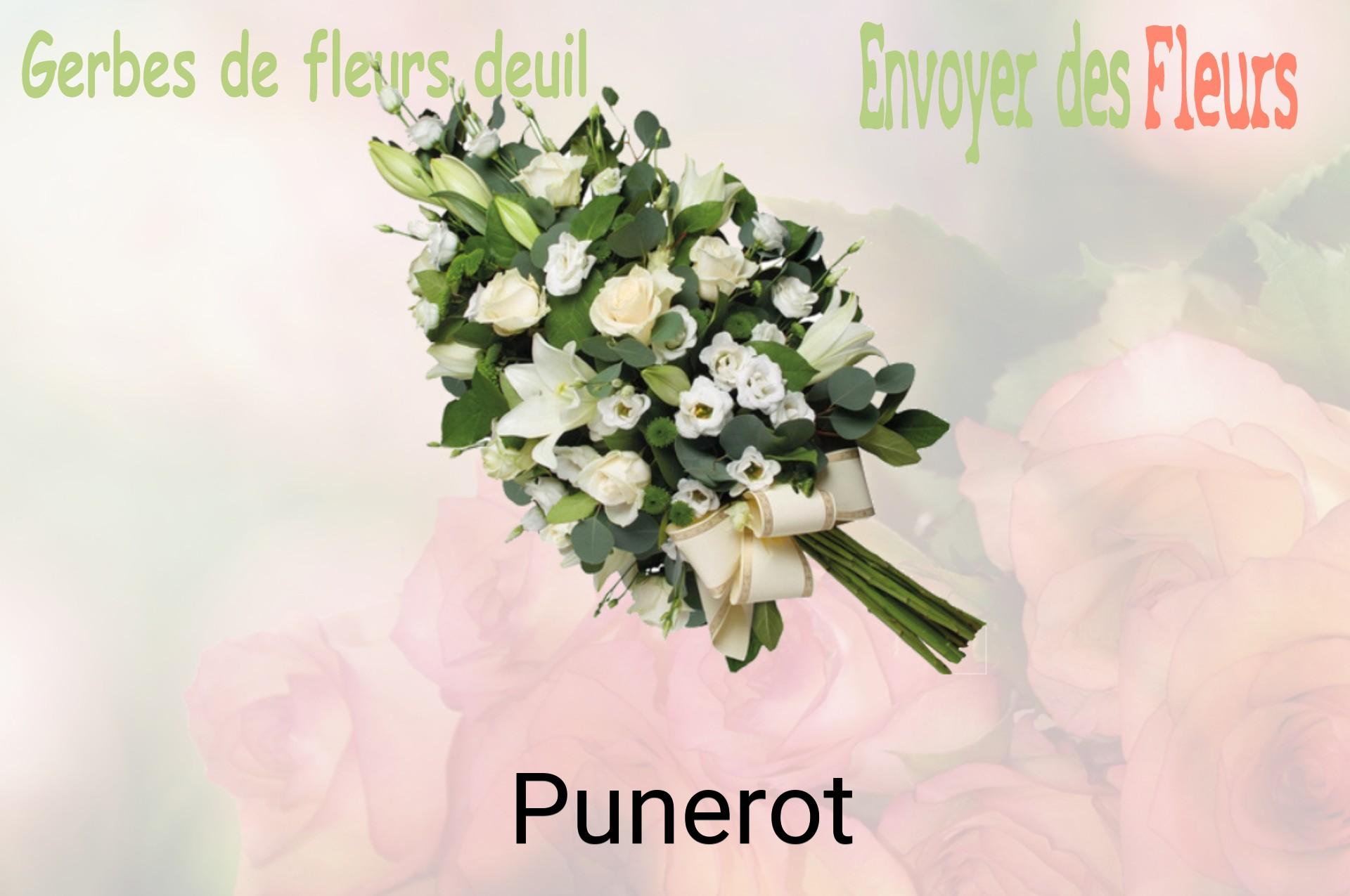 Gerbe de fleurs de deuil livrée à Punerot